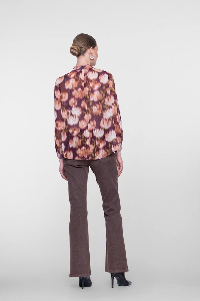 GEISHA FLARE JEANS GLITTER BROWN LUREX