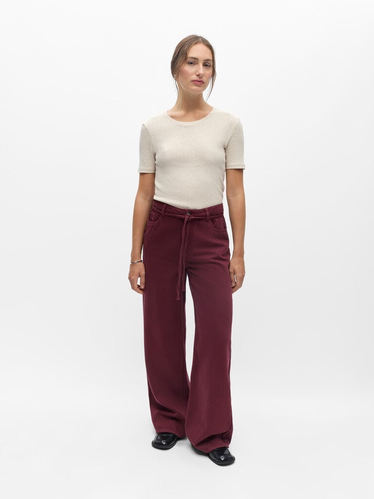 OBJECT JEANS ROSIE WIDE WINDSOR WINE