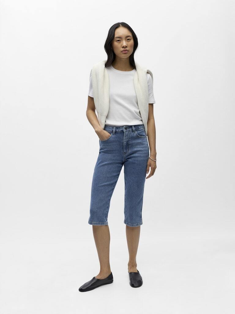 OBJECT CAPRI JEANS CARO MEDIUM BLUE DENIM