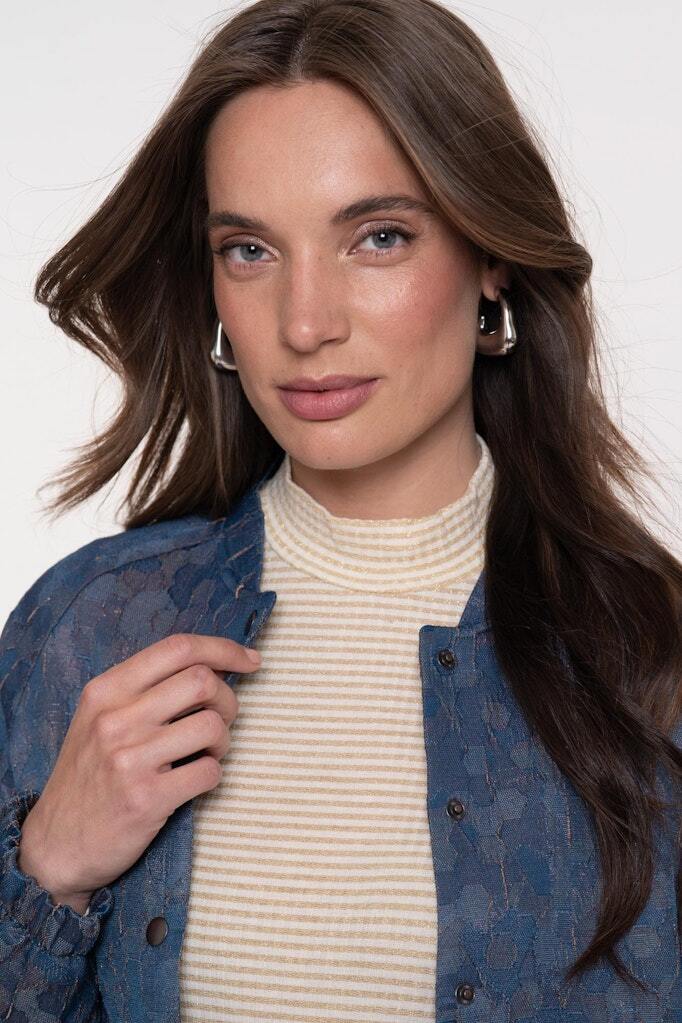 GEISHA BOMBER JACQUARD PURPLE/BLUE