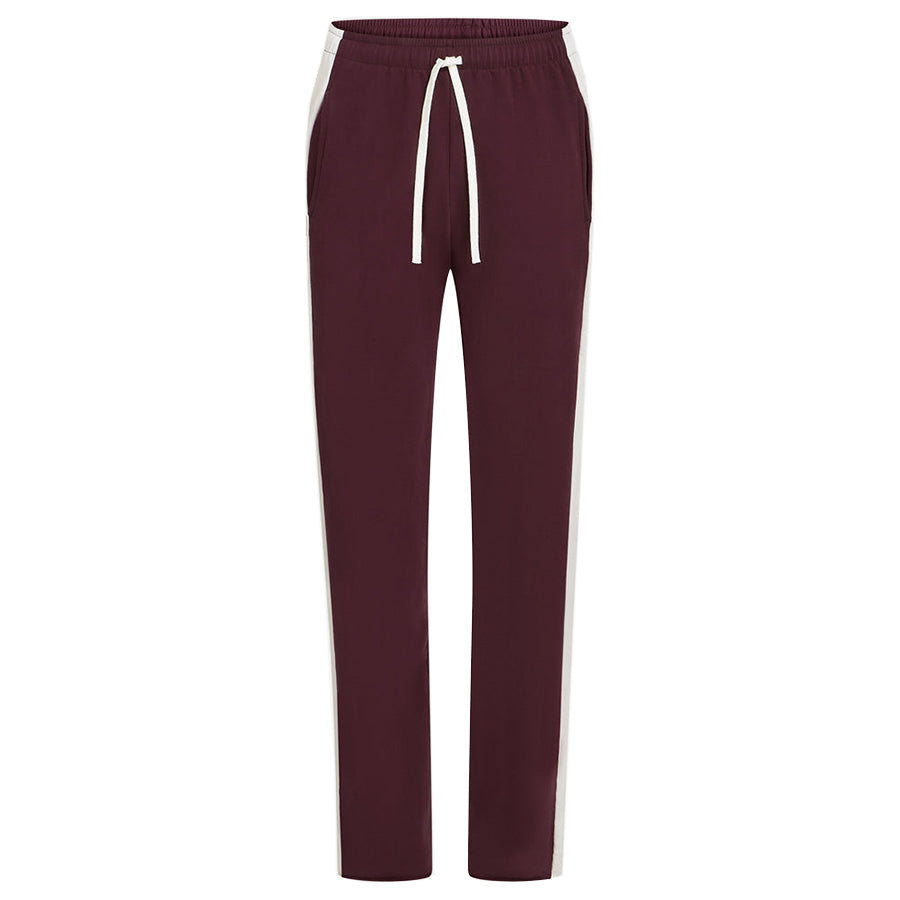 PENN&INK BROEK STRIPE AUBERGINE