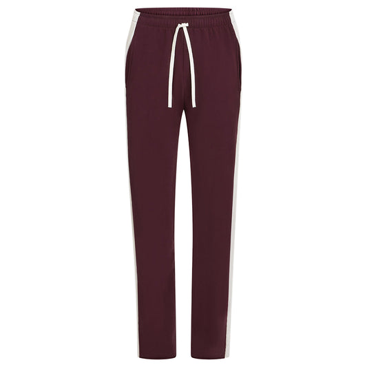 PENN&INK BROEK STRIPE AUBERGINE