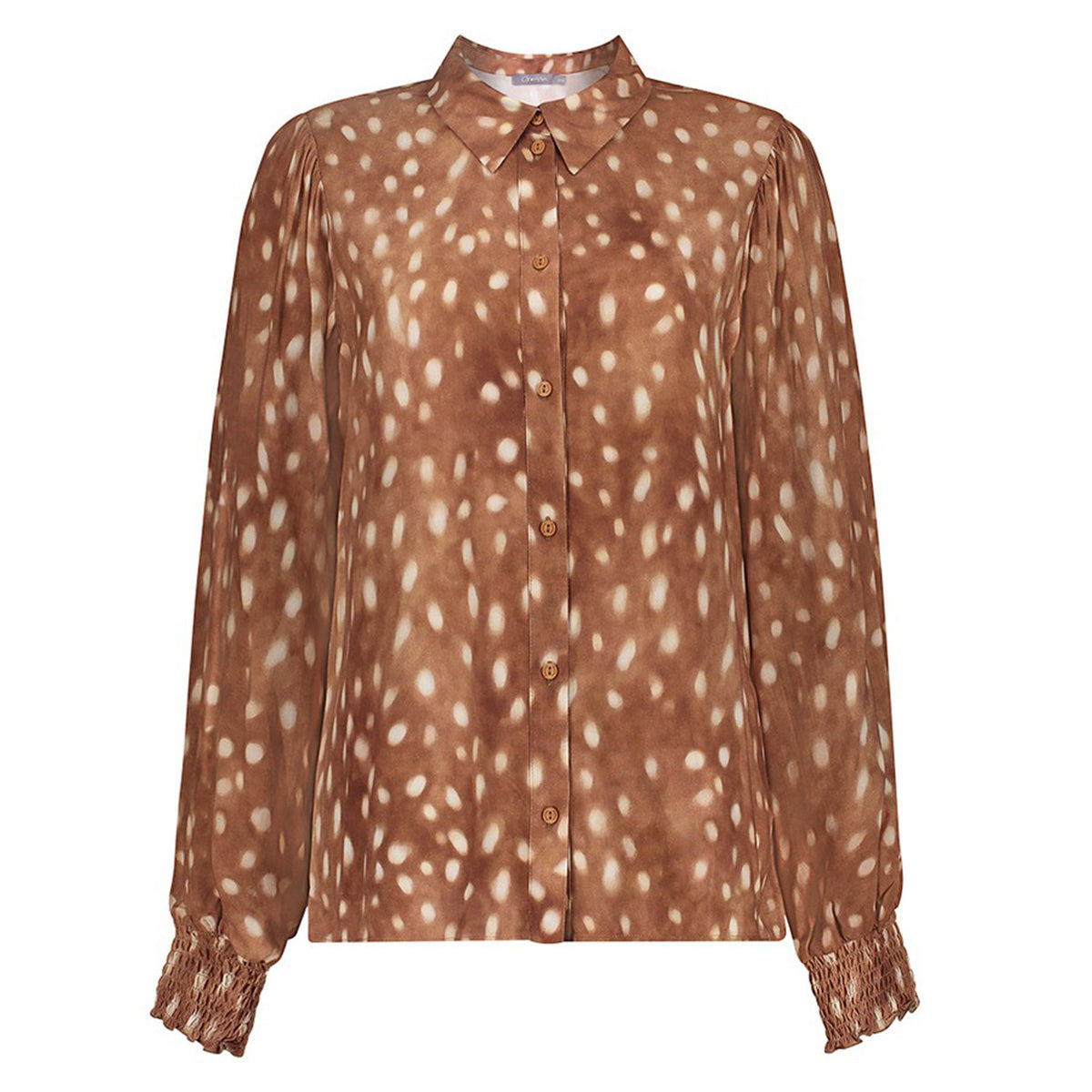 GEISHA BLOUSE CAMEL/ECRU