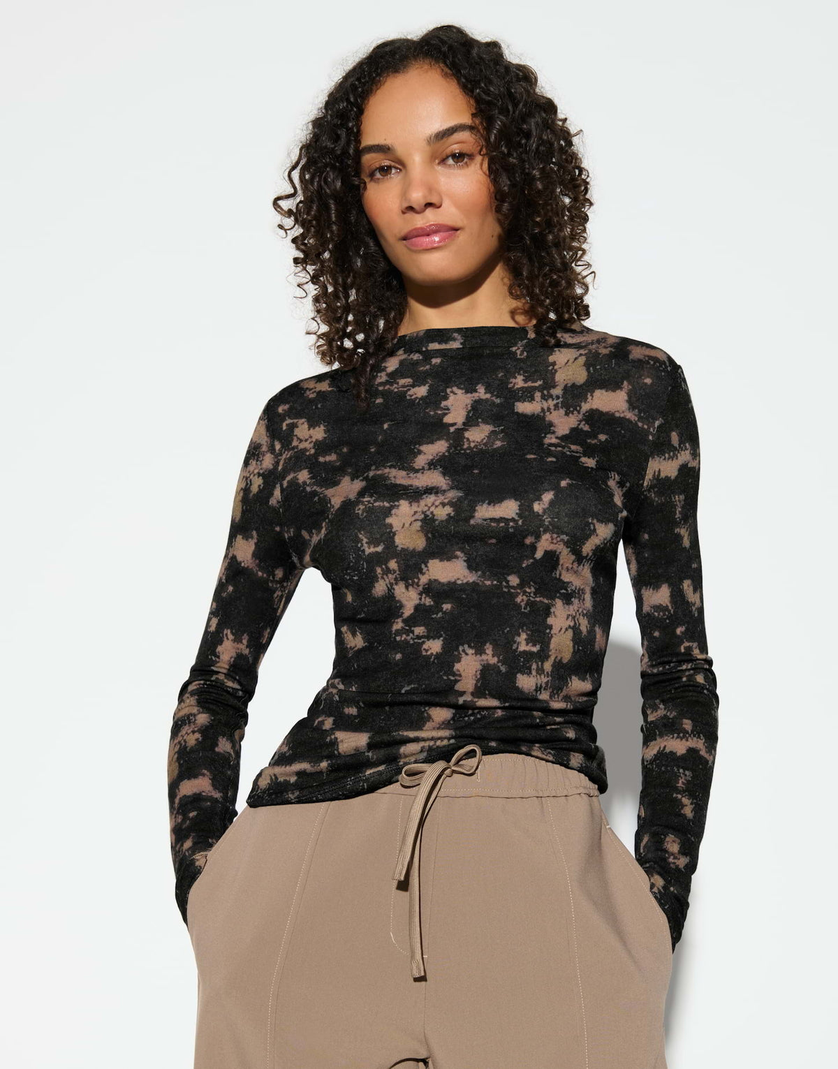 OPUS SHIRT SECKI SPARK BLACK/BROWN