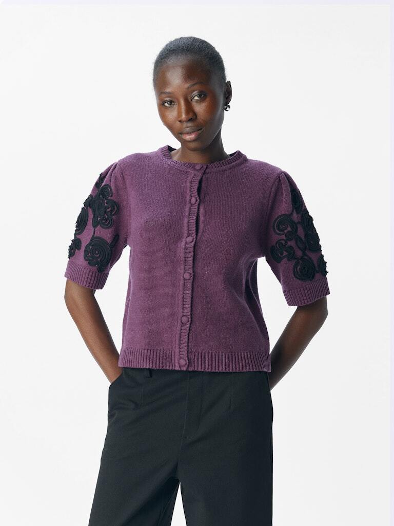 OBJECT VEST JANE MAUVE WINE