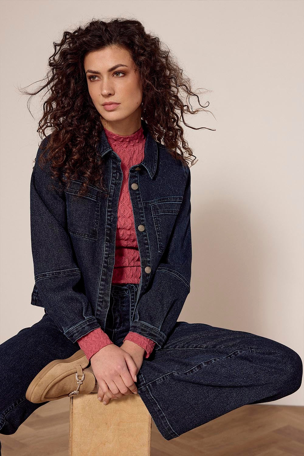 TRAMONTANA JEANS FLARED DARK BLUE DENIM