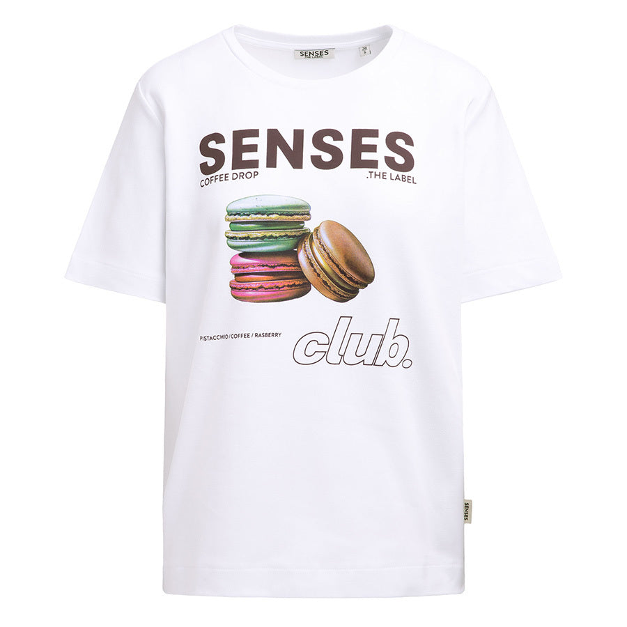 SENSES THE LABEL T-SHIRT MACARON OPTIC WHITE