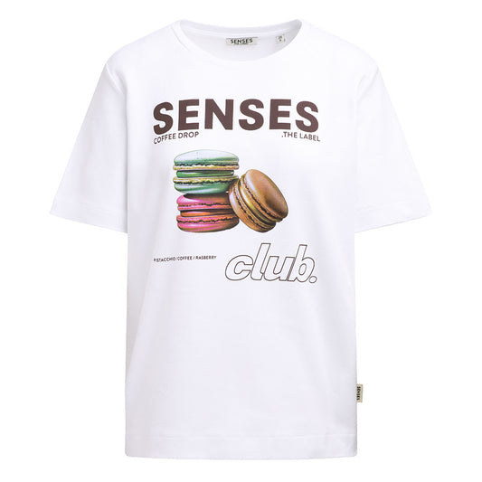 SENSES THE LABEL T-SHIRT MACARON OPTIC WHITE