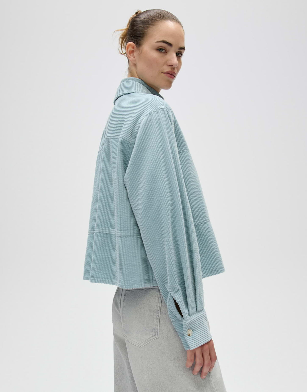 OPUS BLOUSE FALVI DUSTY AQUA 