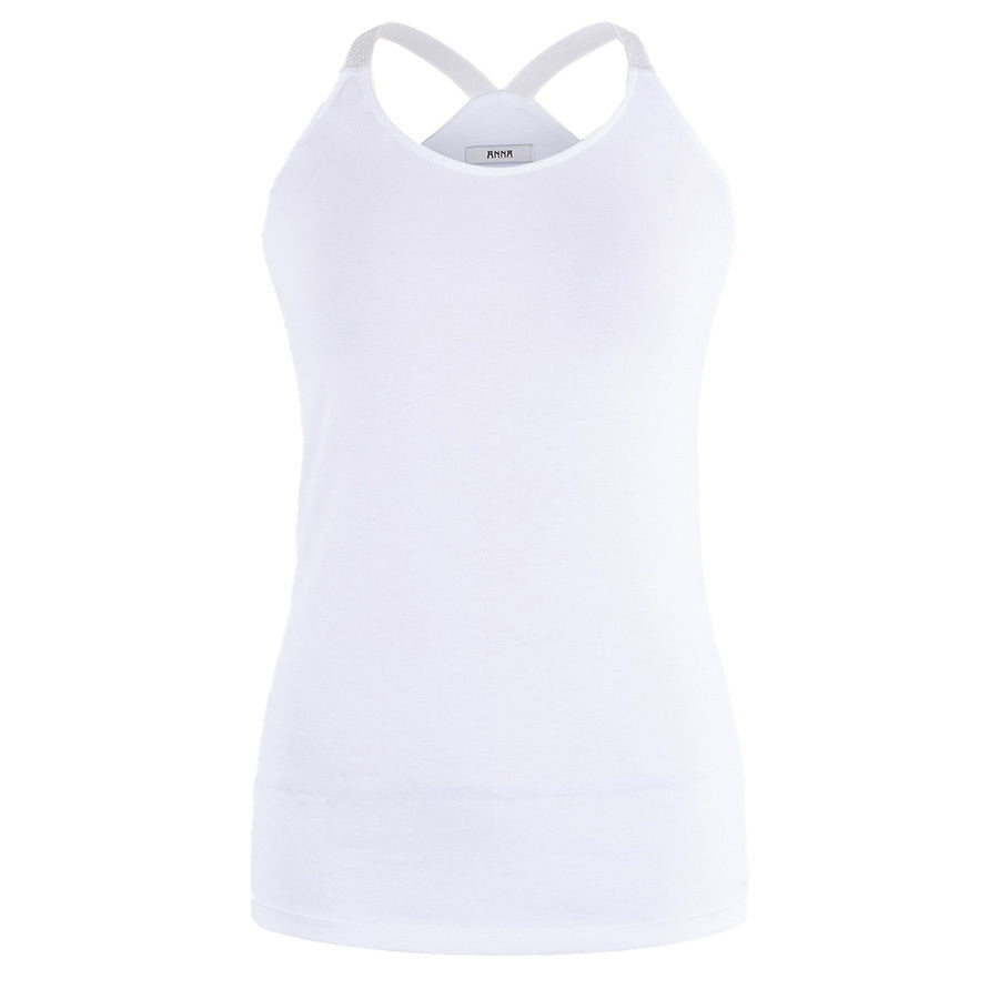 ANNA TOP MET LUREXBANDJES OFF-WHITE