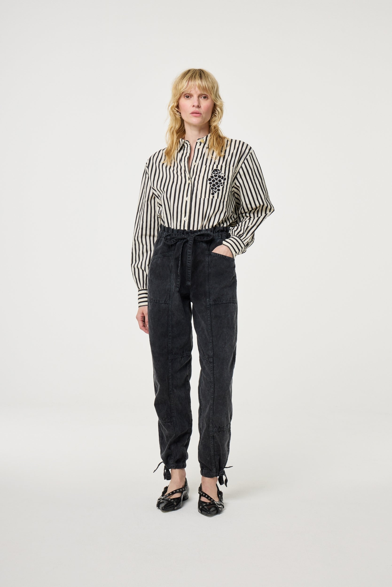 FABIENNE CHAPOT BLOUSE ALEX COSY WHITE/BLACK