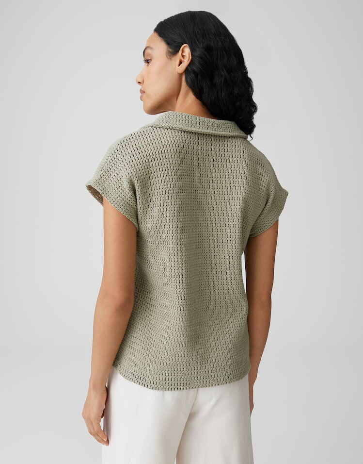 OPUS POLOSHIRT SOMONA PALE OLIVE