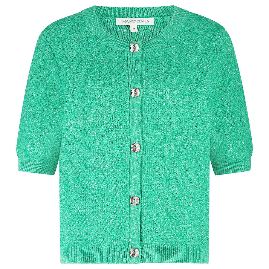 TRAMONTANA VEST FANCY YARN EMERALD