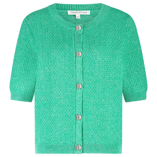 TRAMONTANA VEST FANCY YARN EMERALD