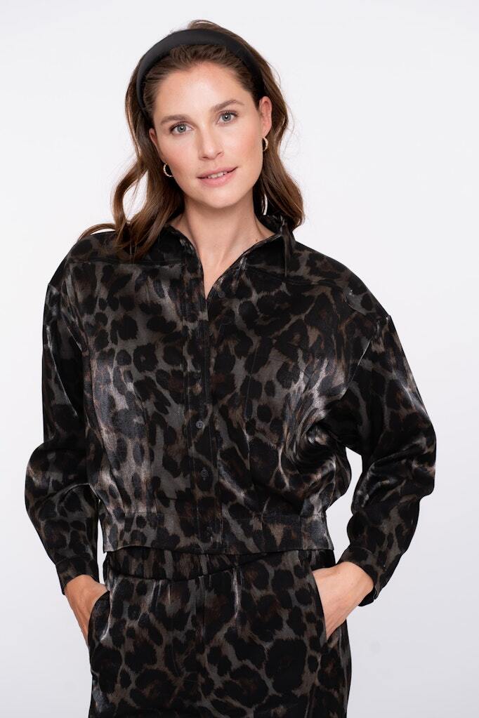 GEISHA JACKET ANIMAL PRINT GREY/BRONZE