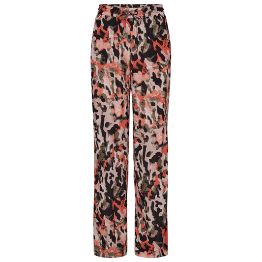 FREEQUENT BROEK LEXEY BLACK/HOT CORAL