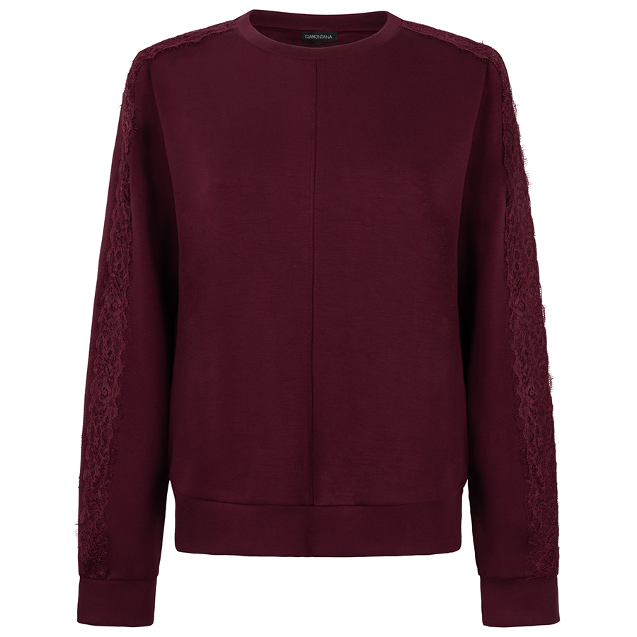 TRAMONTANA SWEATER LACE POMEGRANATE