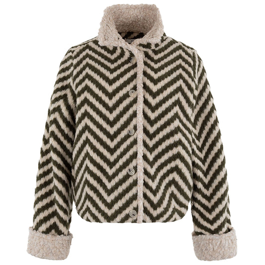 ANNA JACKET ZIGZAG OLIVE DESSIN