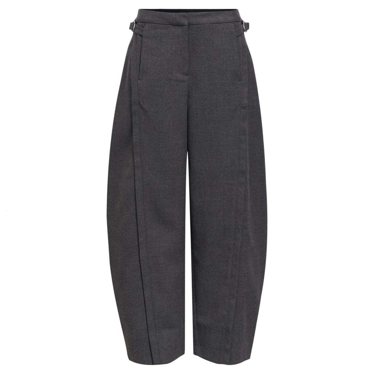 OBJECT BROEK BARREL KAVIN DARK GREY MELANGE