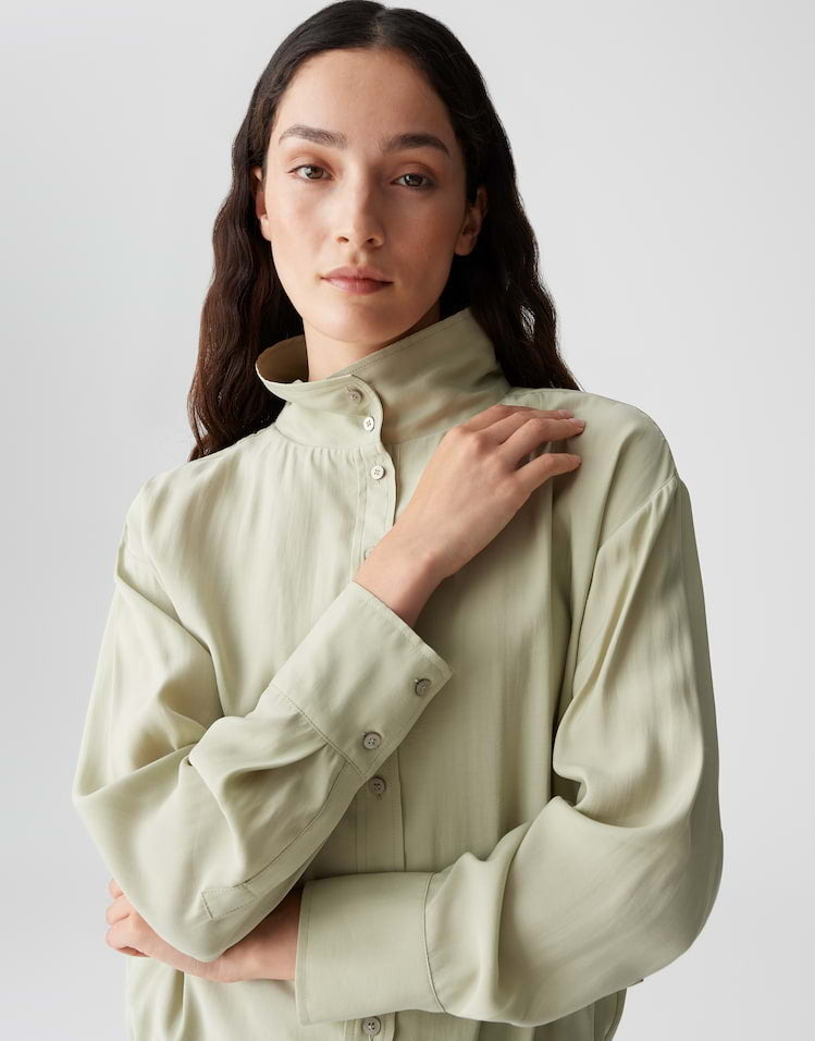OPUS BLOUSE FAYRA SOFT MATCHA
