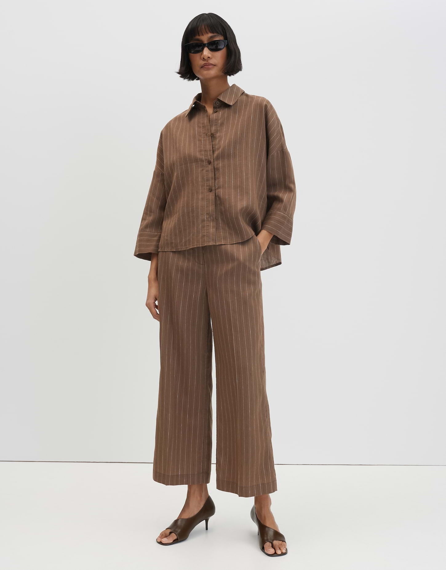 SOMEDAY BLOUSE ZALEA STRIPE HAZELNUT