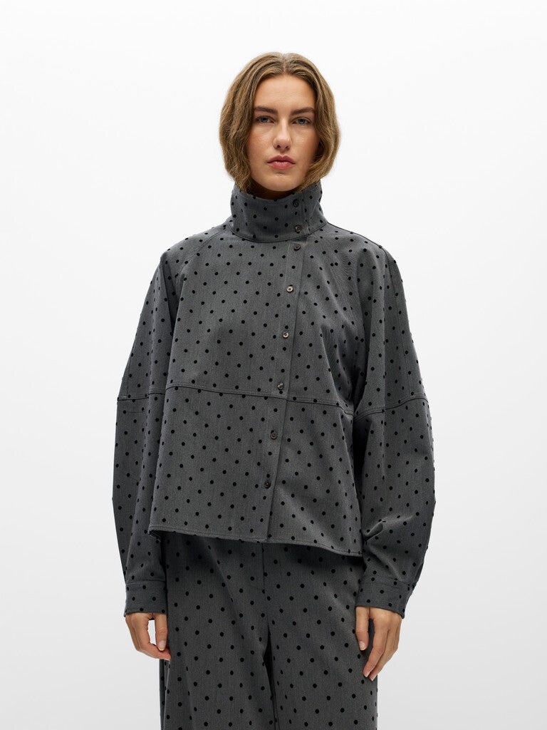 OBJECT JASJE MAXINE GUN METAL/BLACK DOTS