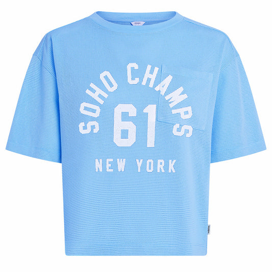 PENN&INK T-SHIRT PRINT CIEL/WHITE