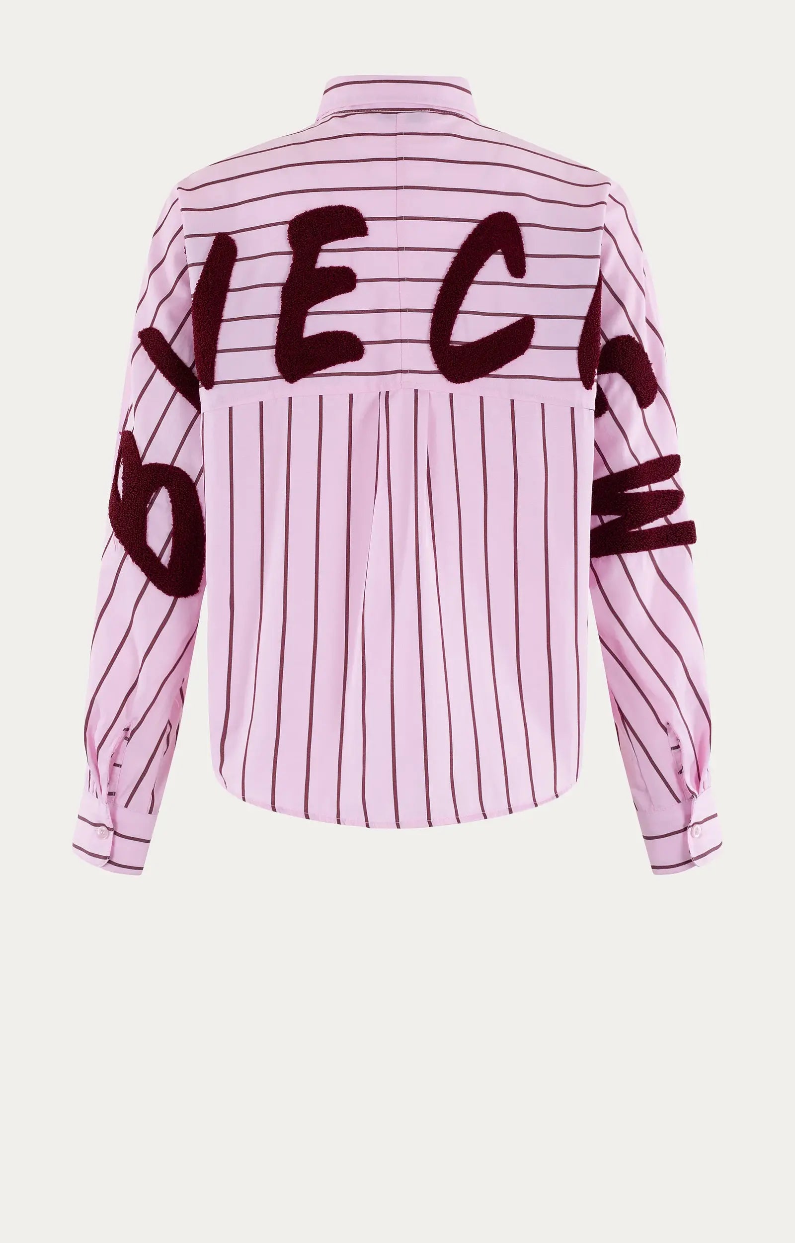 ANNA BLUE BLOUSE SAMMY PINK STRIPE