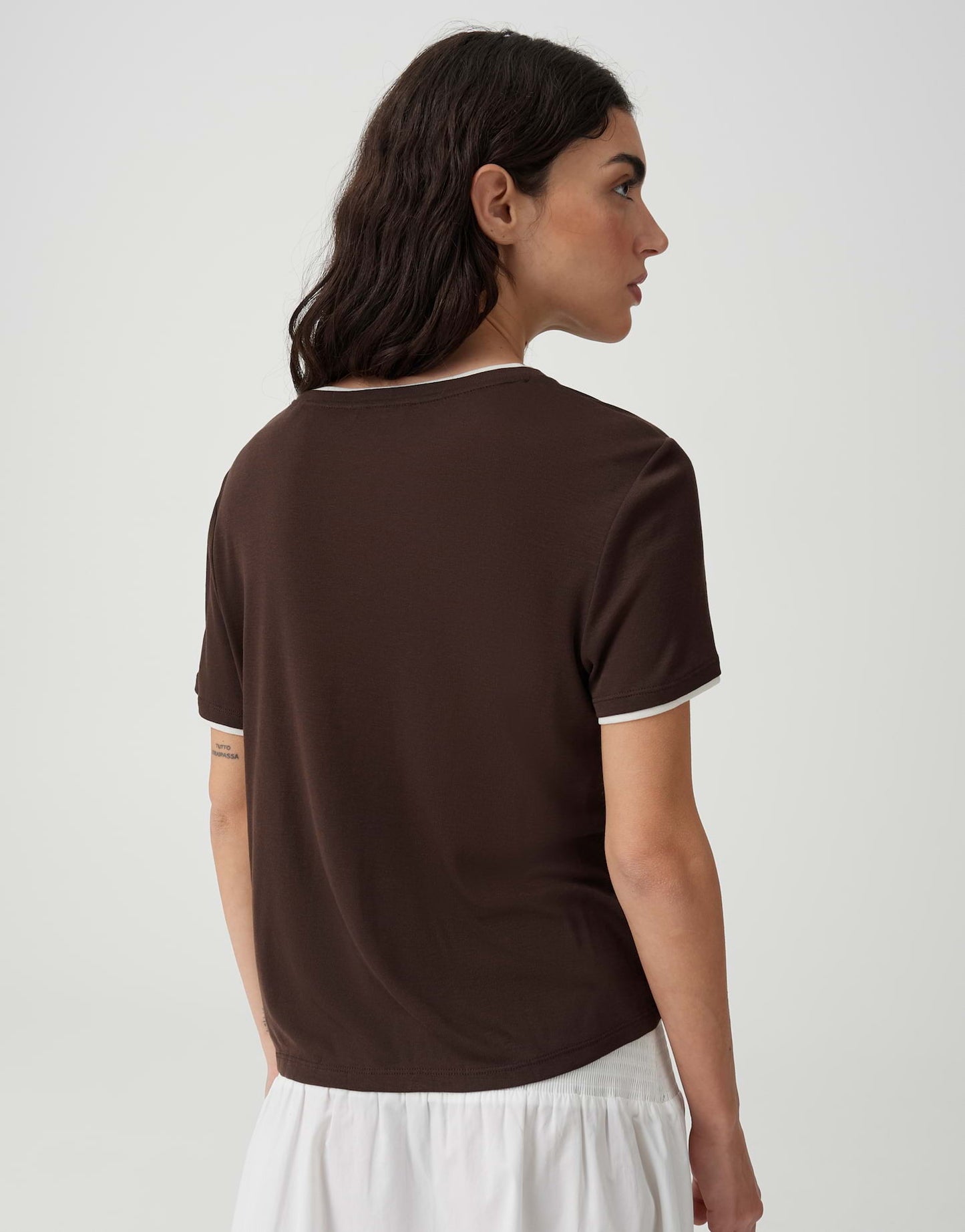OPUS T-SHIRT SOPPEL AFFOGATO
