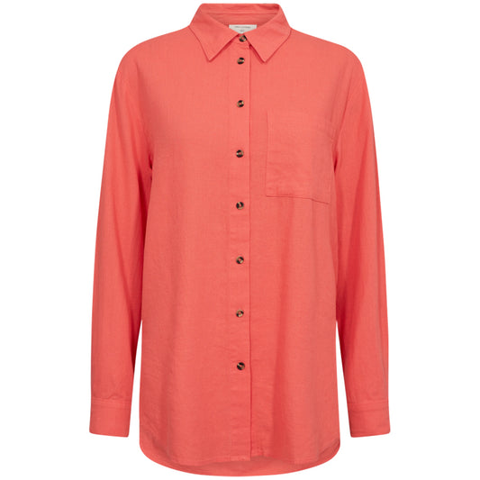 FREEQUENT BLOUSE LAVA HOT CORAL