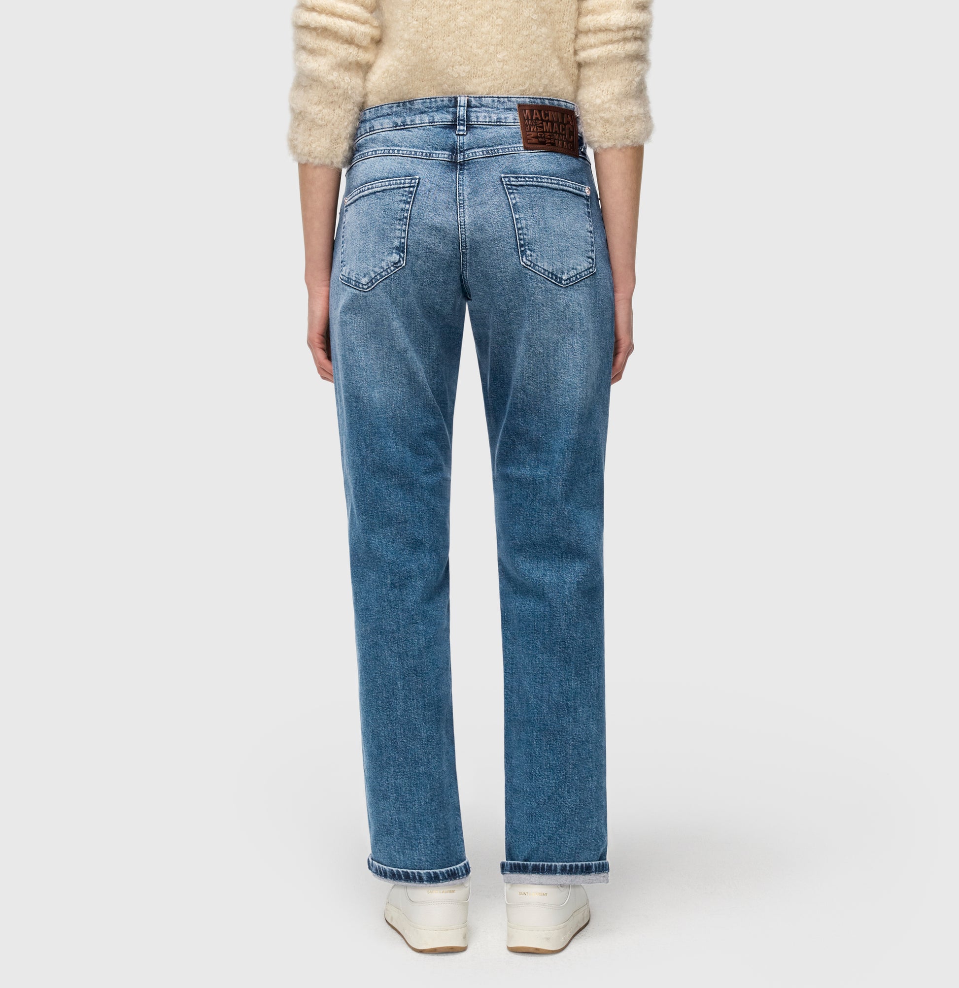 MAC JEANS STRAIGHT MID RANDOM BLUE