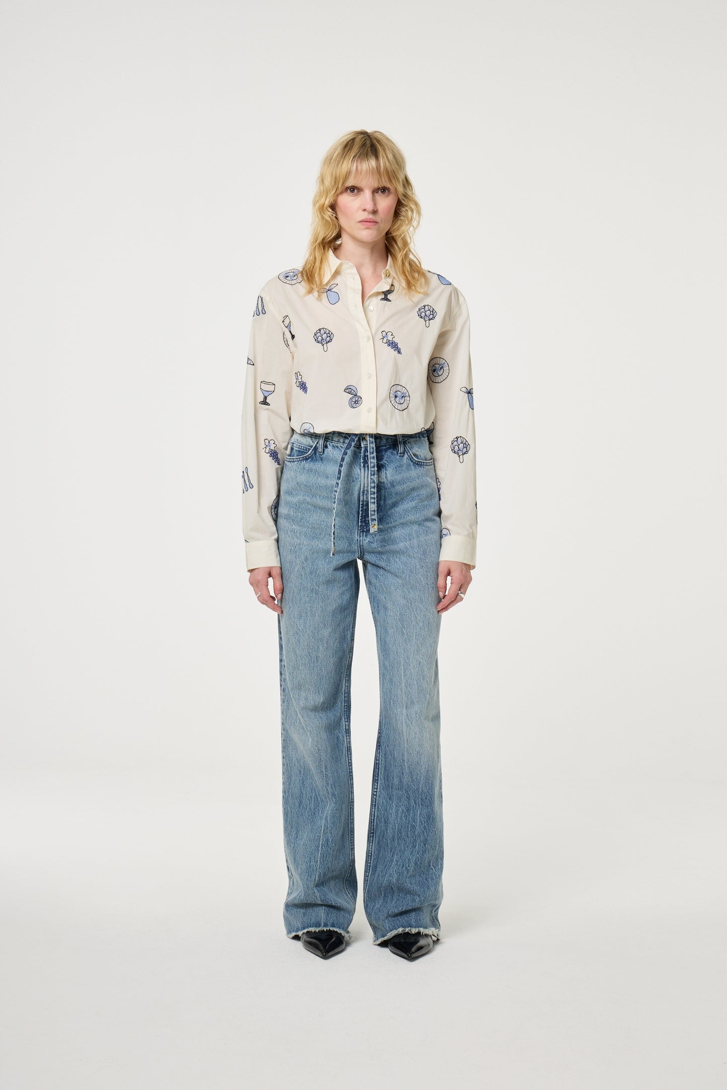 FABIENNE CHAPOT BLOUSE LILOT COSY WHITE/BLUE