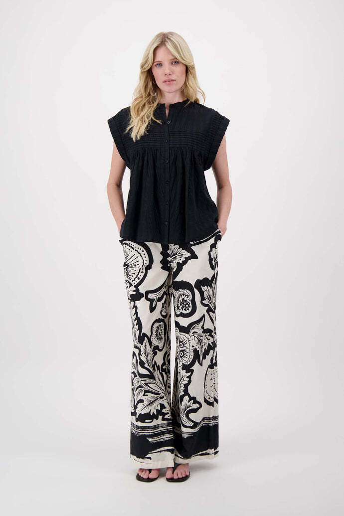 ZUSSS BROEK MET BORDERPRINT ZWART/SOFT KIT