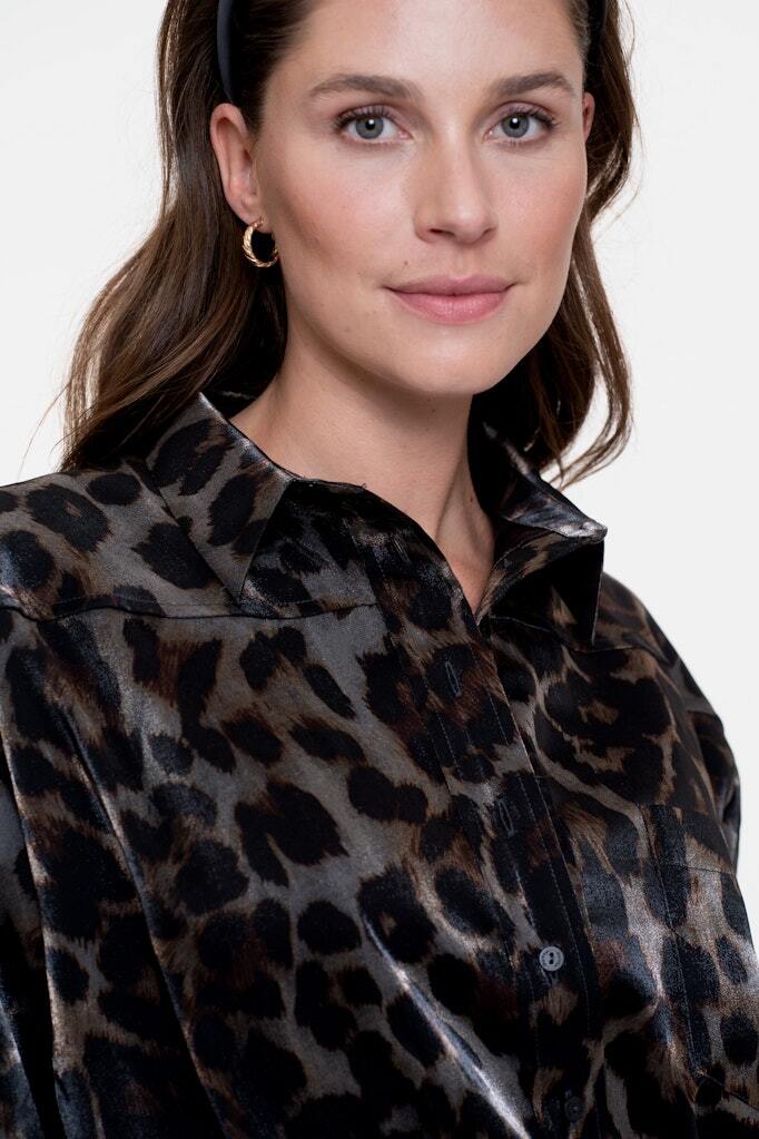 GEISHA JACKET ANIMAL PRINT GREY/BRONZE