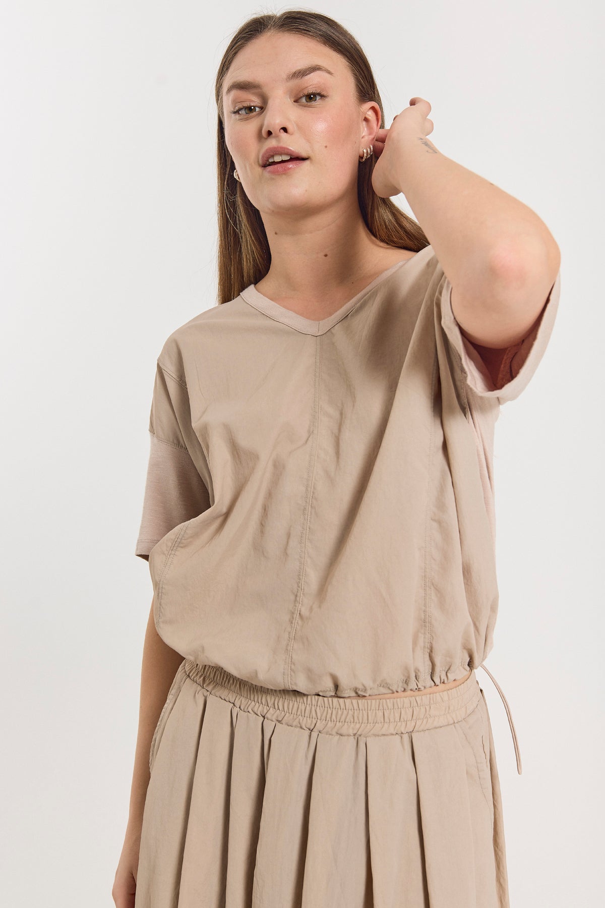 FREEQUENT T-SHIRT IVORA SIMPLY TAUPE