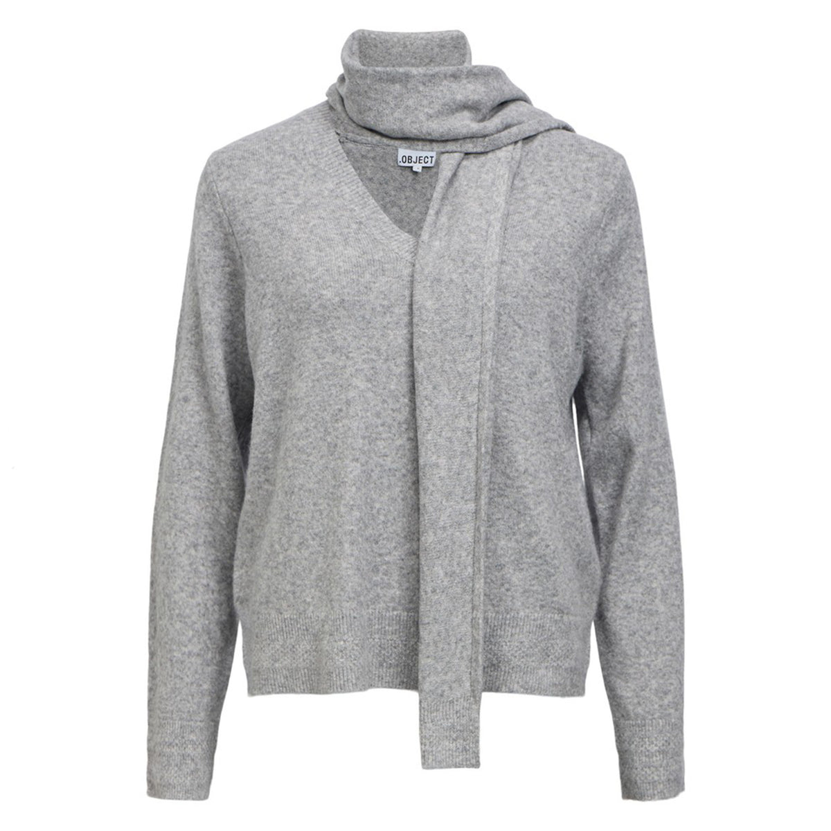 OBJECT TRUI MET SJAALTJE LIGHT GREY MELANGE