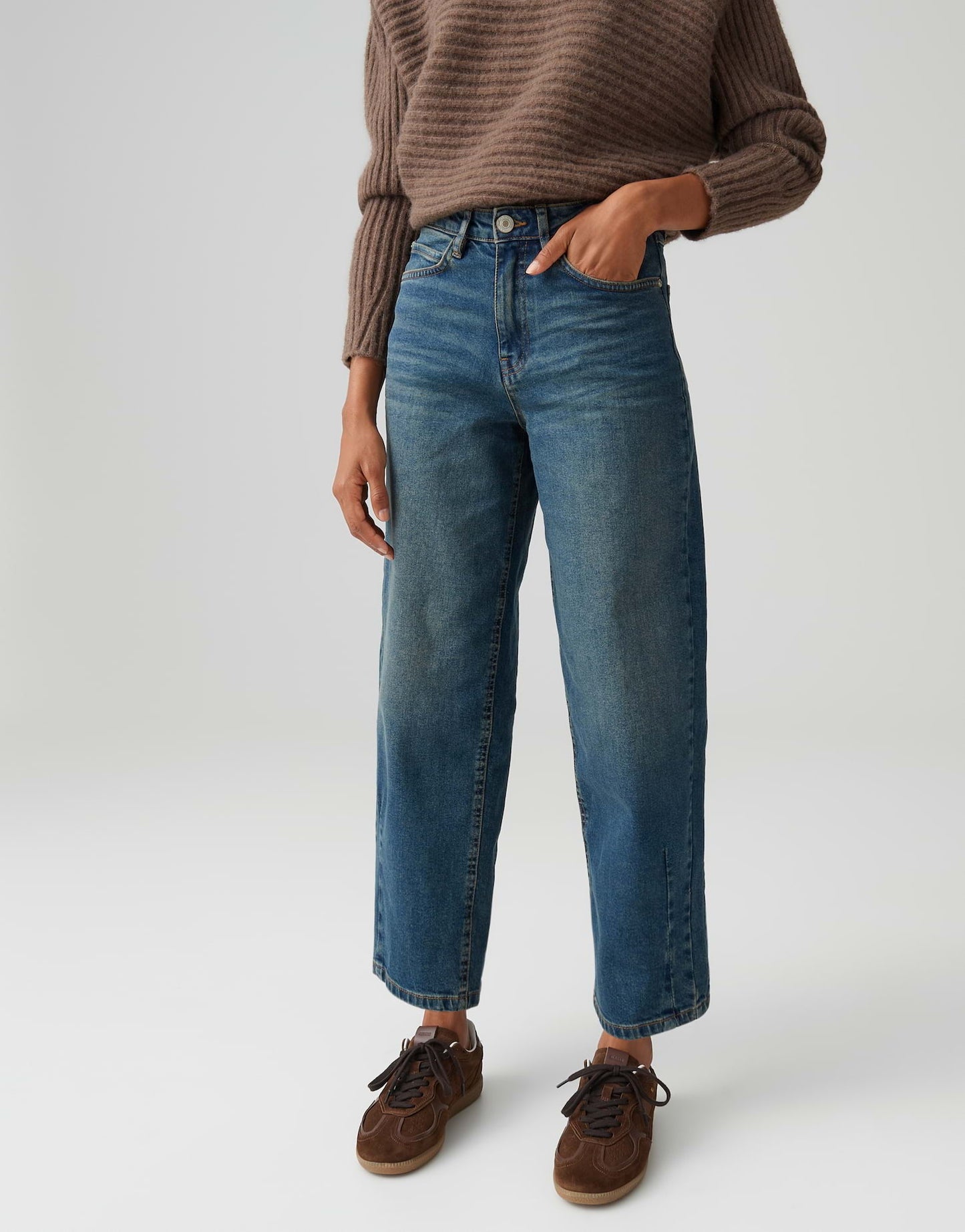 OPUS JEANS LOLAH MODERN BARREL MID RETRO BLUE