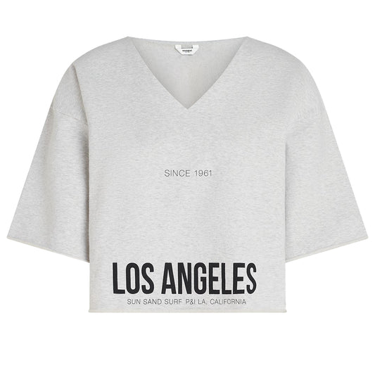 PENN&INK SWEATER LOS ANGELES GREY MELANGE/NAVY