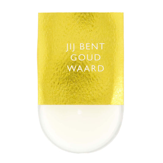 ZUSSS GEURKAARSJE JIJ BENT GOUD WAARD WHITE/GOLD