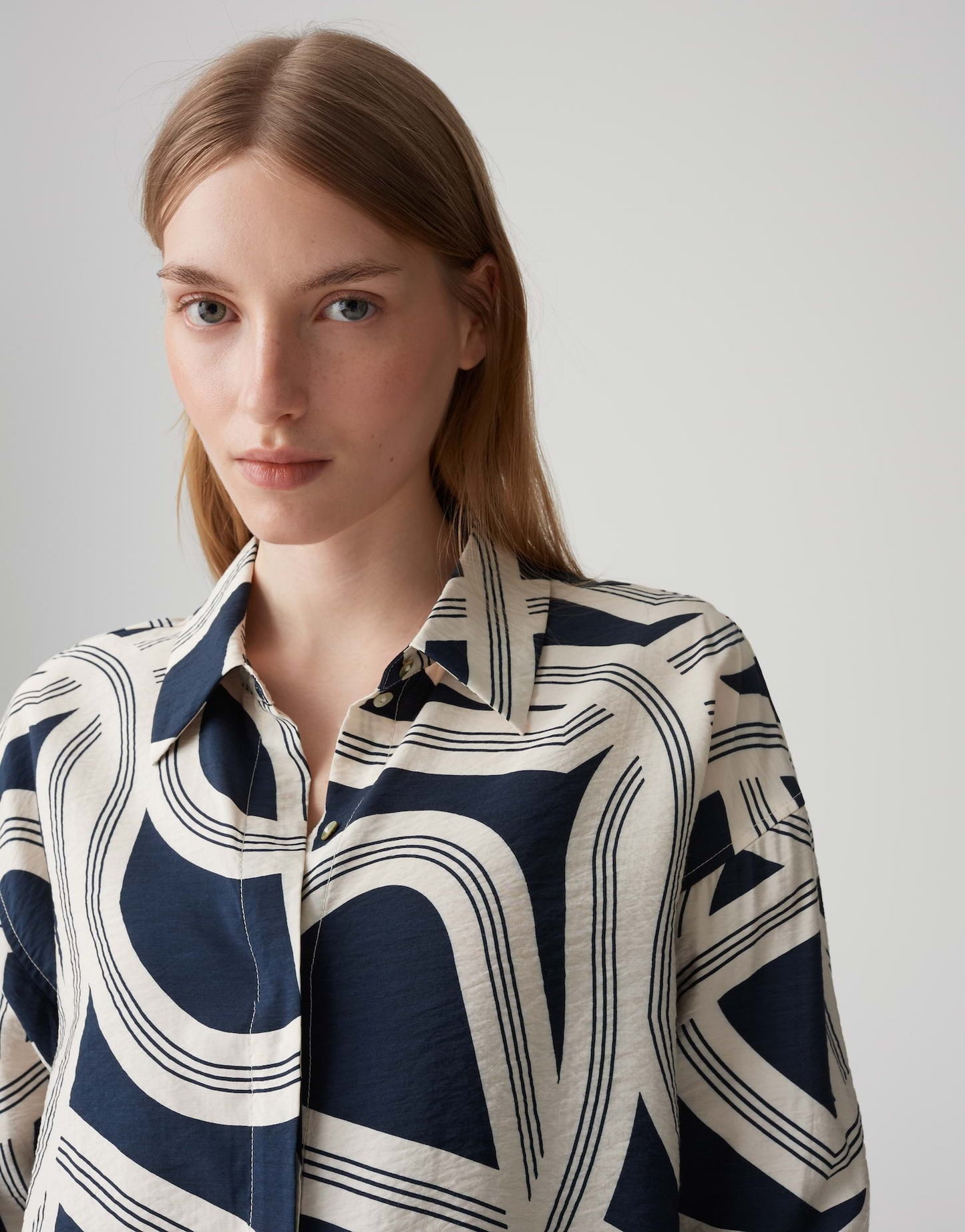 OPUS BLOUSE FAMENA LANE COAL BLUE