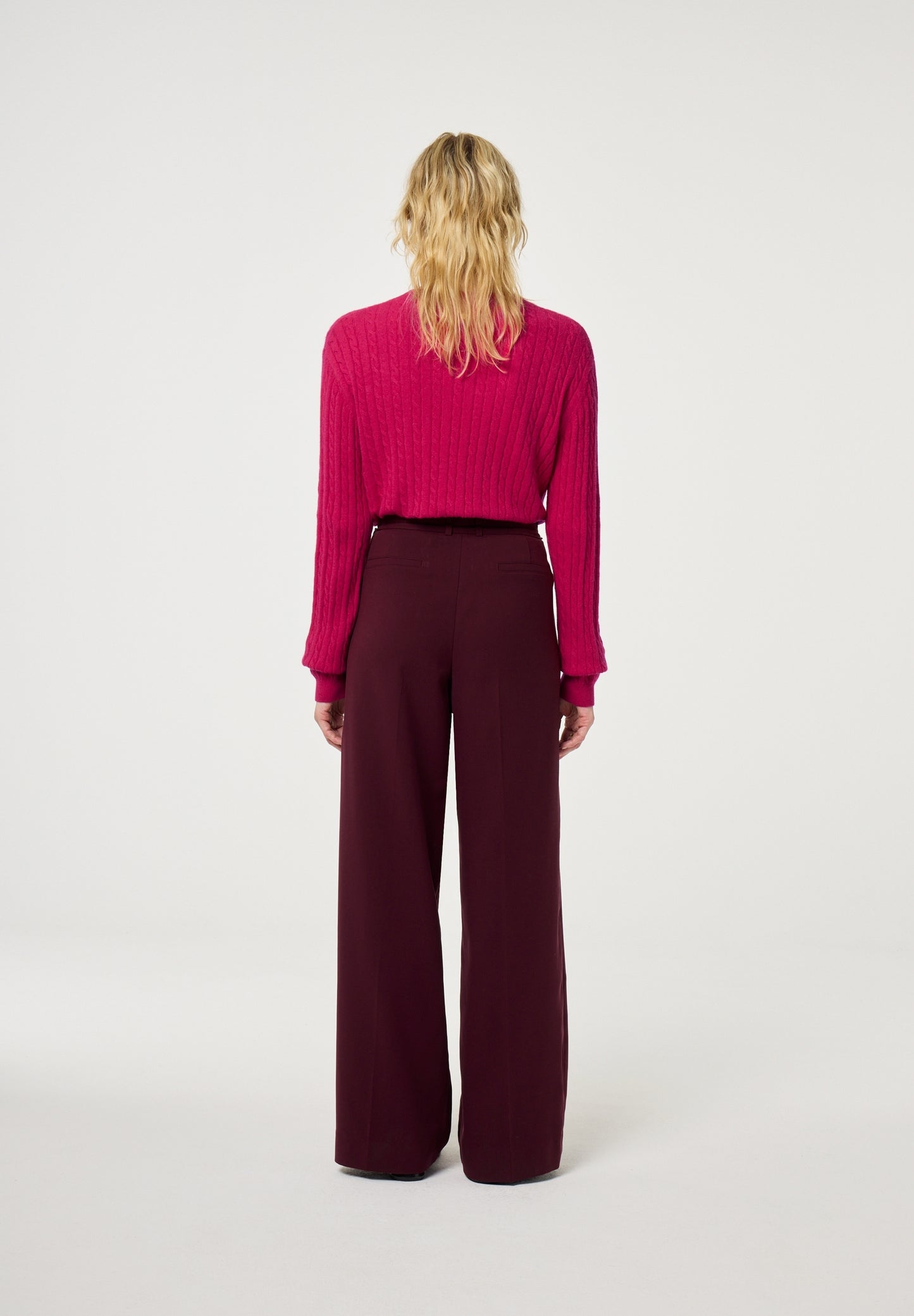 FABIENNE CHAPOT BROEK NELSAN DEEP BURGUNDY