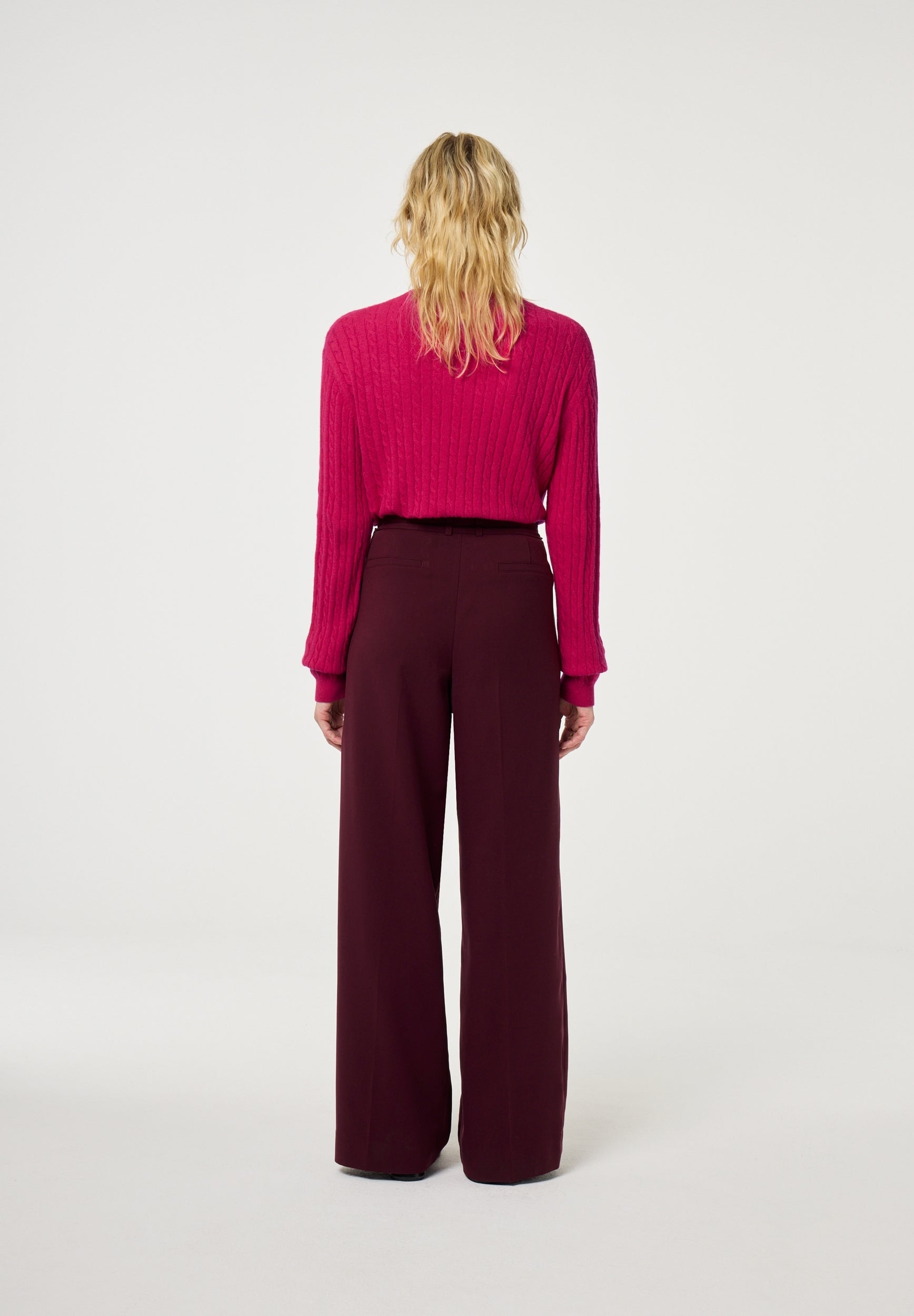 FABIENNE CHAPOT BROEK NELSAN DEEP BURGUNDY