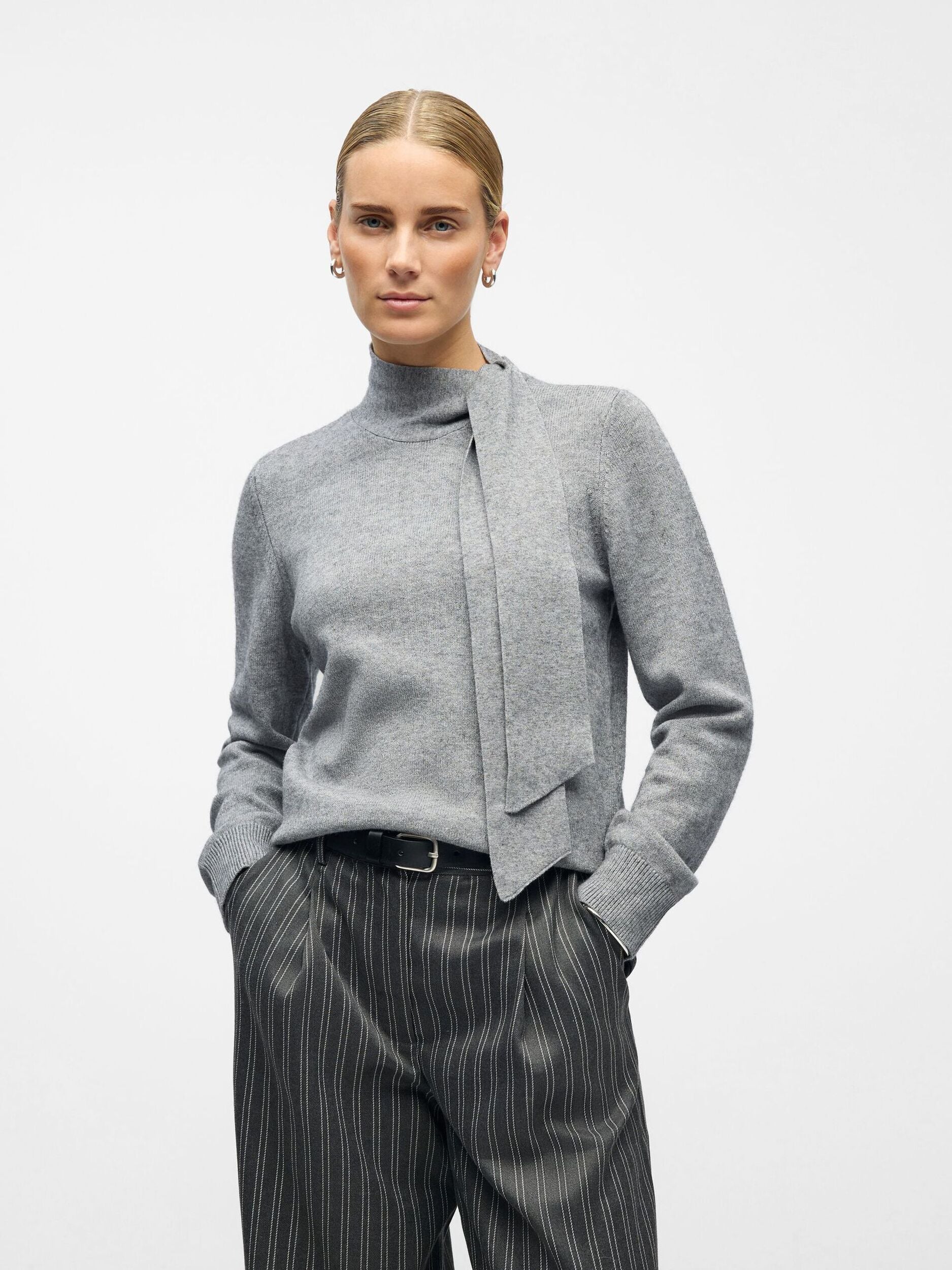 OBJECT TRUI THESS BOW MEDIUM GREY MELANGE