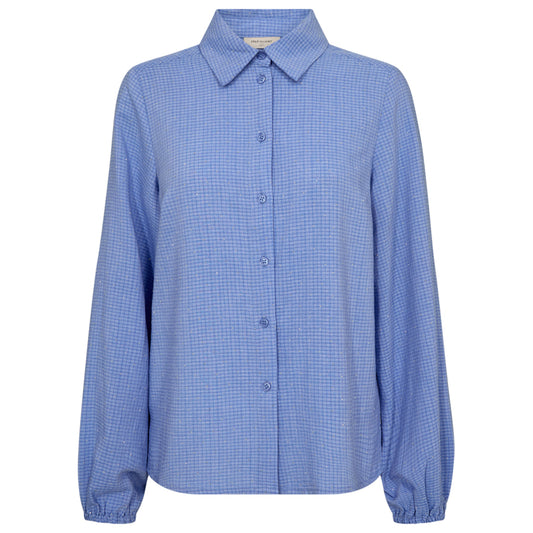 FREEQUENT BLOUSE SHINE WEDGEWOOD