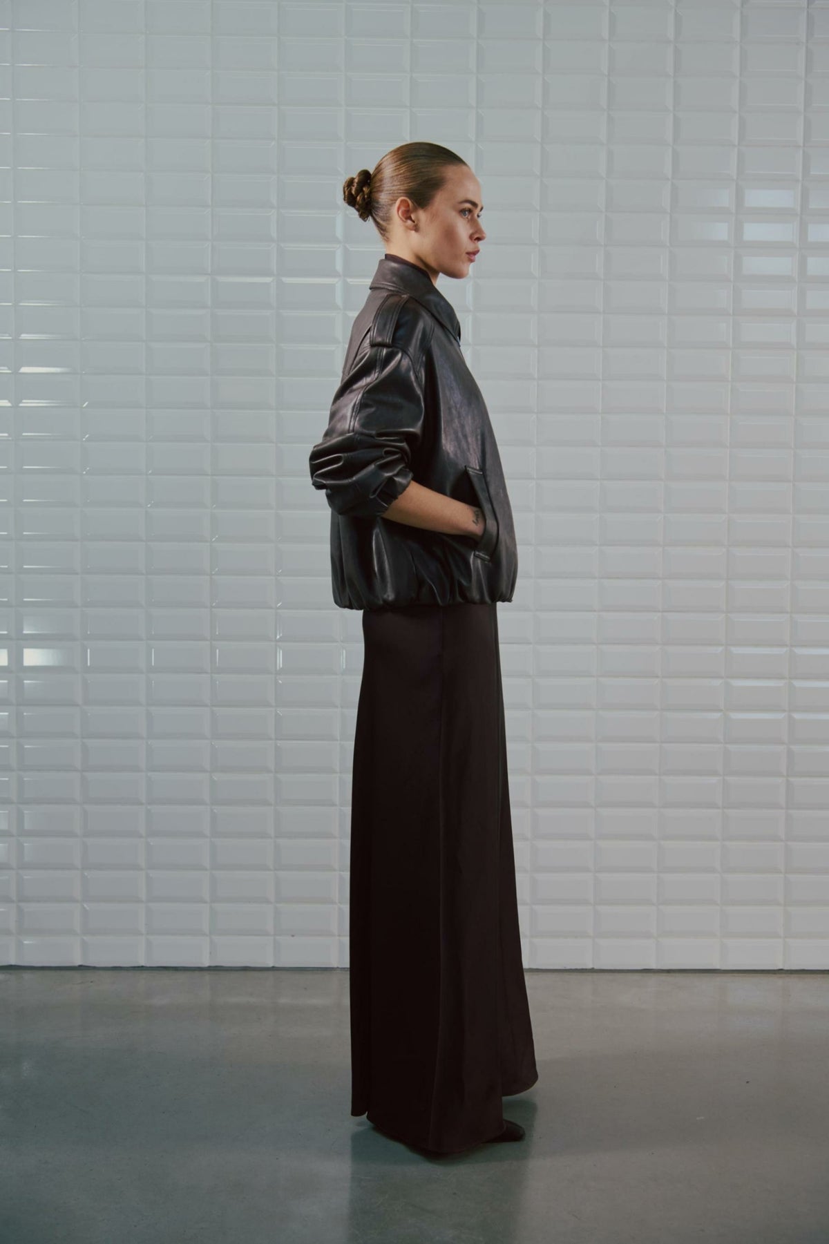 WITHBLACK JACKET ISABEL DARK BROWN