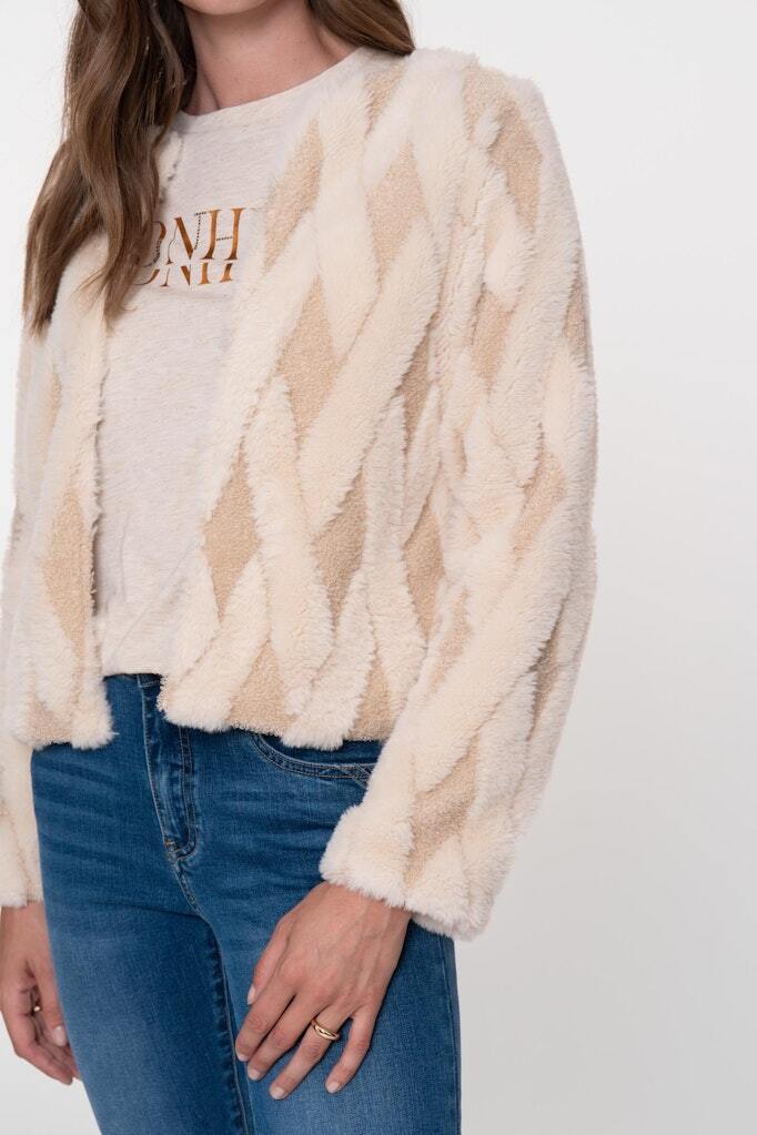 GEISHA JASJE FLUFFY RUITPATROON ECRU