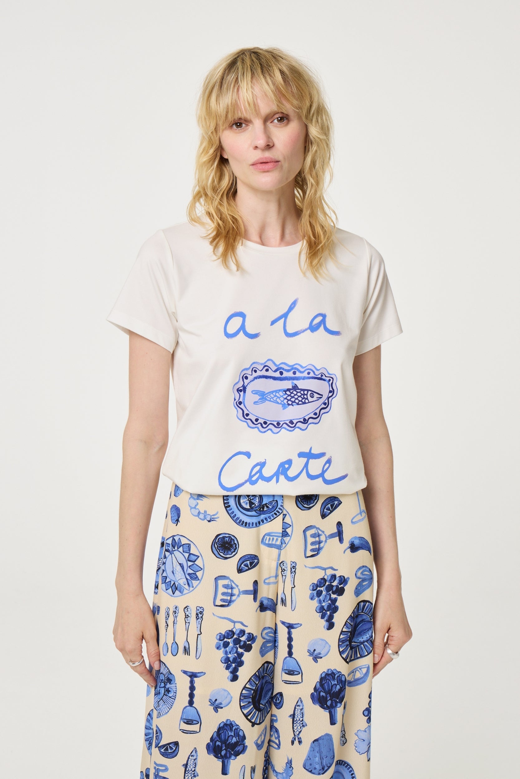 FABIENNE CHAPOT T-SHIRT ROSE APERITIF COSY WHITE