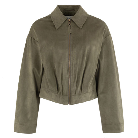 ANNA JACKET SUÉDELOOK KAKI