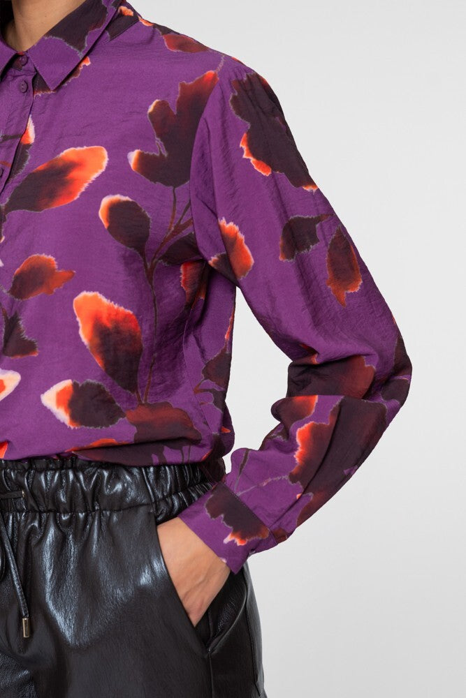 GEISHA BLOUSE PURPLE/ORANGE