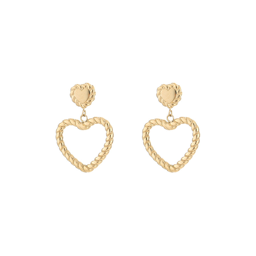 MICHELLE OORBELLEN HART HANGER GOLD